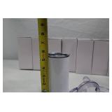 Lot of 9 Stainless Steel Kids Tumblers with Lids & Handles