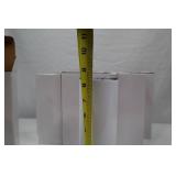 Lot of 10 White Stainless Steel 8.5" Tumblers with Lids - Boxed