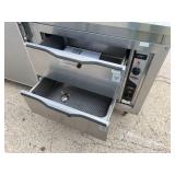 Wasserstrom Cold Prep Table With Decorative Glass Dividider