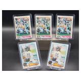 (5) Vintage 1982 Topps Football Bears HOF Great Walter Payton "The Sweetness" Cards