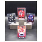 (3) Assorted Limited Edition & (1) Game Used Jersey NHL Hockey Cards