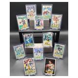(12) Assorted Vintage 1983 Topps NFL Sticker Football Cards