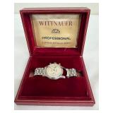 Vintage Wittnauer Geneve Professional Chronograph Watch with Box