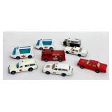 Set of 8 Vintage Matchbox Emergency Vehicles by Lesney