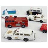 Set of 8 Vintage Matchbox Emergency Vehicles by Lesney