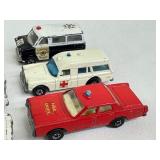 Set of 8 Vintage Matchbox Emergency Vehicles by Lesney