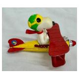 Vintage 1965 Snoopy Die Cast Metal Bi-Plane by Aviva Toy Company