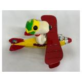 Vintage 1965 Snoopy Die Cast Metal Bi-Plane by Aviva Toy Company