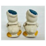 1940s Vintage Donald Duck Ceramic Salt and Pepper Shakers