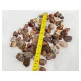Collection of Rough Agate and Jasper Stones for Tumbling or Craft Use