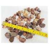 Collection of Rough Agate and Jasper Stones for Tumbling or Craft Use