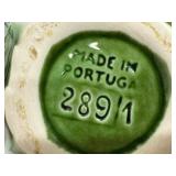 Vintage Bordallo Pinheiro-Style Portuguese Cabbageware Tureen and Condiment Bowls Set