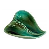 Vintage Red Wing Pottery Planter 741 and Green Ceramic Leaf Dish