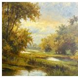 Large Framed Original Landscape Painting by Stepano