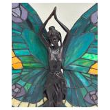 Meyda Tiffany Style Stained Glass Butterfly Fairy Lamp