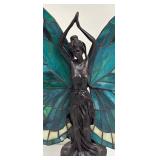 Meyda Tiffany Style Stained Glass Butterfly Fairy Lamp