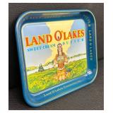Vintage Land O Lakes Sweet Cream Butter Metal Tray and Recipe Box
