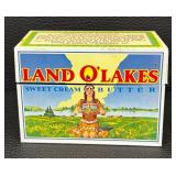 Vintage Land O Lakes Sweet Cream Butter Metal Tray and Recipe Box