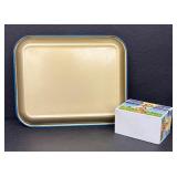 Vintage Land O Lakes Sweet Cream Butter Metal Tray and Recipe Box