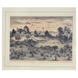 Adolf Dehn Signed Lithograph a Fine Day on the Farm