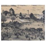 Adolf Dehn Signed Lithograph a Fine Day on the Farm