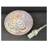 Iridescent Art Glass Perfume Dabber Bottle
