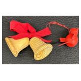 Scandinavian Straw and Wood Christmas Ornaments Collection