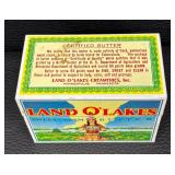 Vintage Land O Lakes Metal Recipe Box and Tray