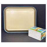 Vintage Land O Lakes Metal Recipe Box and Tray