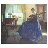 Marguerite S. Pearson Framed Print "Woman with Guitar"