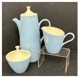 Vintage Homer Laughlin Richelieu Coffee Pot with Creamer and Sugar Dish Set
