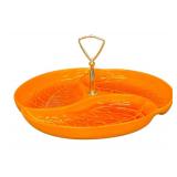Royal Haeger Vintage Orange Leaf Serving Platter with Handle