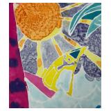 Framed Ixtapa Club Med Hand Dyed Tapestry