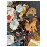 Large Collection of Vintage Buttons Assorted Styles and Colors