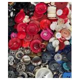 Large Collection of Vintage Buttons Assorted Styles and Colors