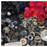 Large Collection of Vintage Buttons Assorted Styles and Colors