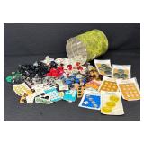 Large Collection of Vintage Buttons Assorted Styles and Colors