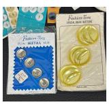 Large Collection of Vintage Buttons Assorted Styles and Colors