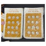 Large Collection of Vintage Buttons Assorted Styles and Colors