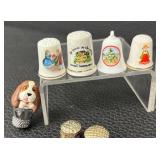 Assorted Decorative Thimble Collection Ceramic and Metal Designs