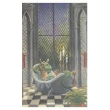 Framed Randal Spangler Limited Edition Print "Moonlight Bath"