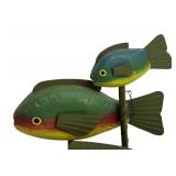 Handcrafted Wooden Fish Decor with Colorful Design