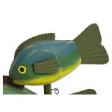 Handcrafted Wooden Fish Decor with Colorful Design