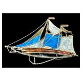 Stained Glass Sailboat Decor