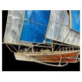 Stained Glass Sailboat Decor