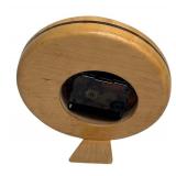 Handcrafted Wooden Wall Clock with Inlay Design