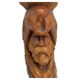 Doug Hicks Wood Hand Carving of Bearded Man