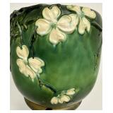 Antique Roseville Pottery Dogwood Jardiniere and Pedestal Set