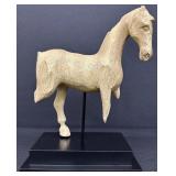 Restoration Hardware Cheval Horse Small Sculpture on Black Base
