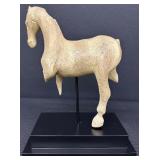 Restoration Hardware Cheval Horse Small Sculpture on Black Base